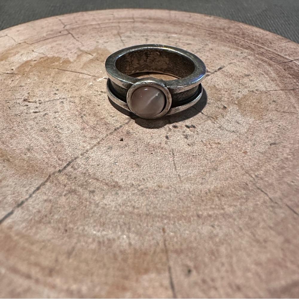 Silver Tone Kenneth Cole Ring with Stone Accent